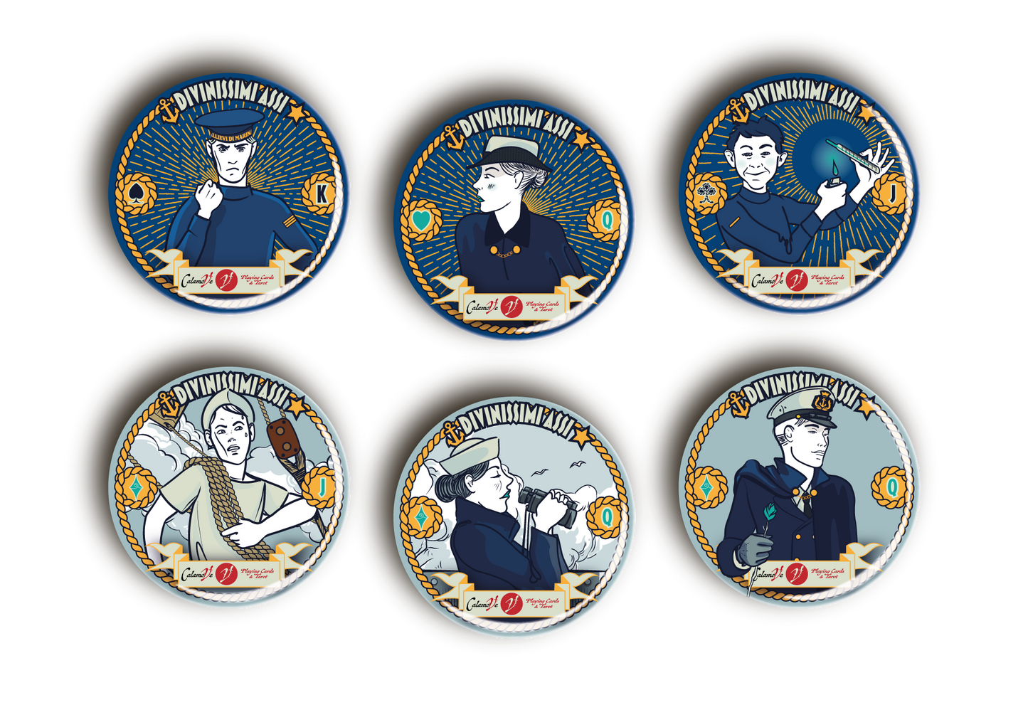 Divinissimi Assi – Fridge Magnets Set (6 Designs)