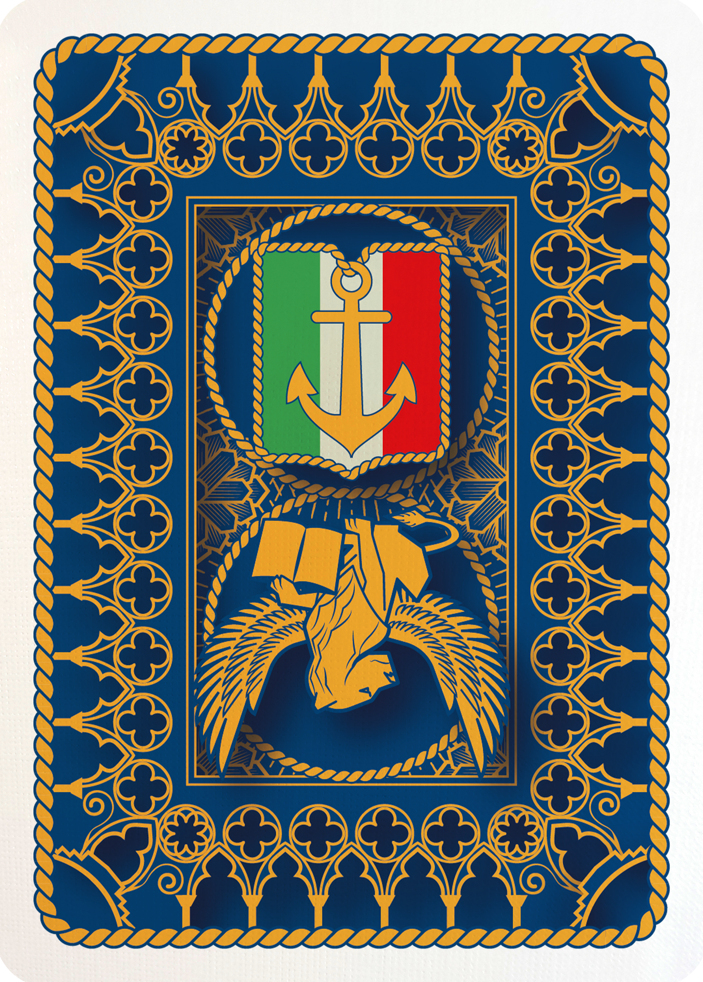 Divinissimi Assi – Blue Deck | Italian Illustrated Playing Cards (Poker Size)