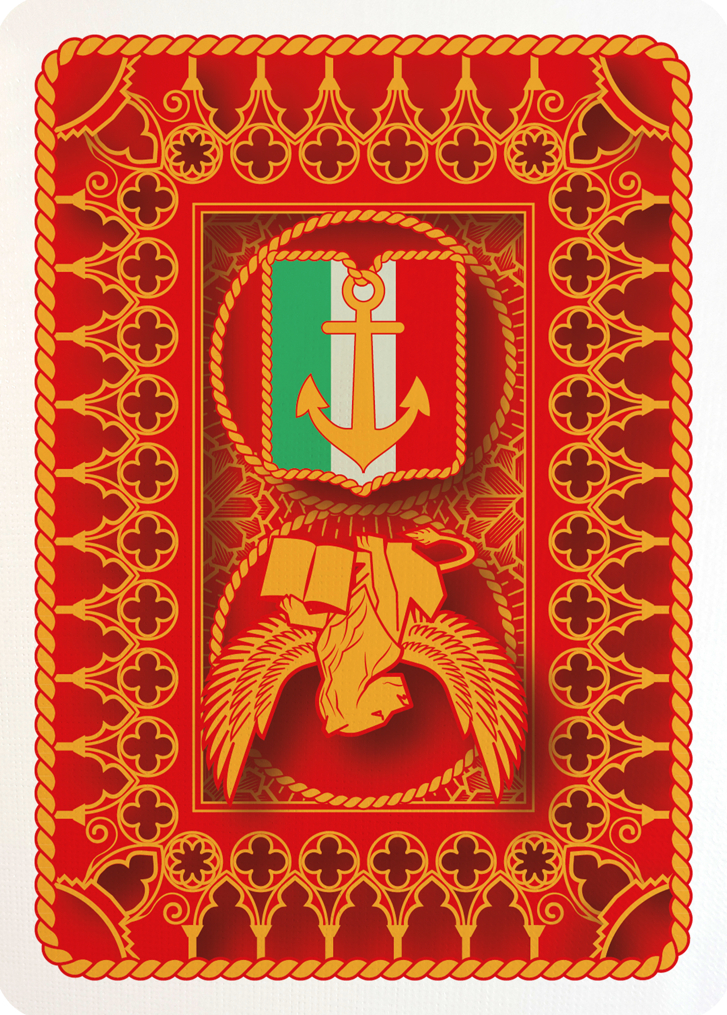 Divinissimi Assi – Red Deck | Italian Illustrated Playing Cards (Poker Size)